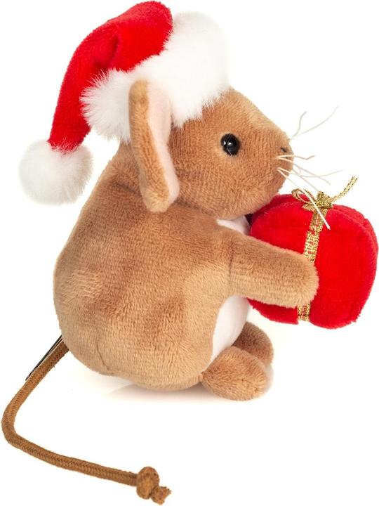 Actual product image Teddy Hermann Weihnachtsmaus m. Geschenk 11 cm (10 cm)