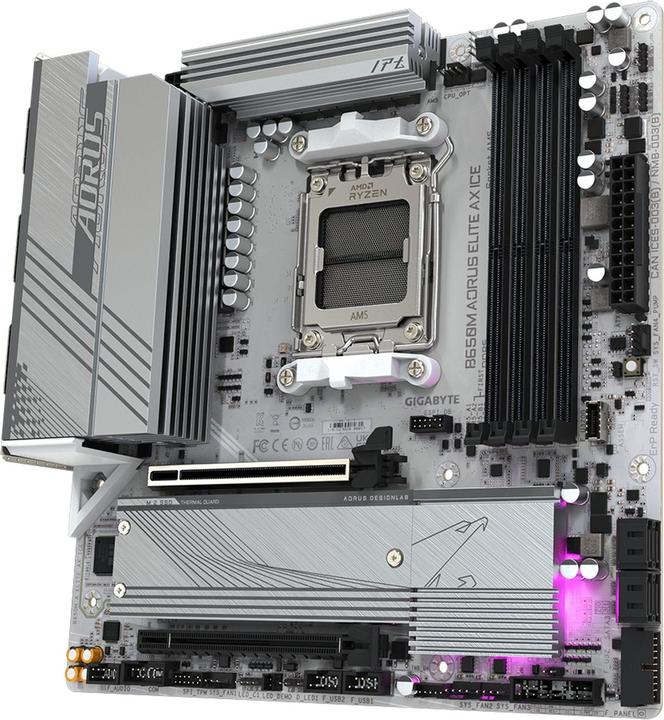 Actual product image Gigabyte B650M Aorus Elite AX ICE (AM5, AMD B650, mATX)