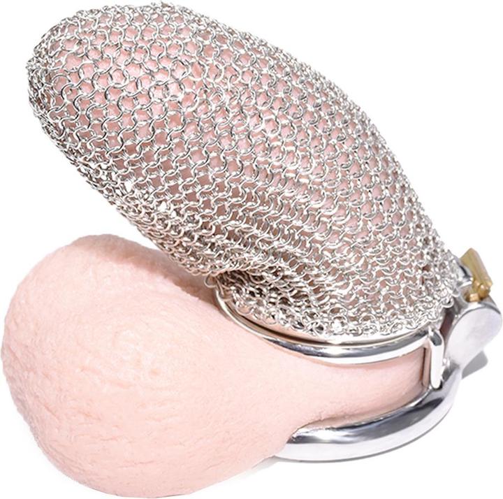 Actual product image Kiotos Steel Mesh Chastity Cage XL