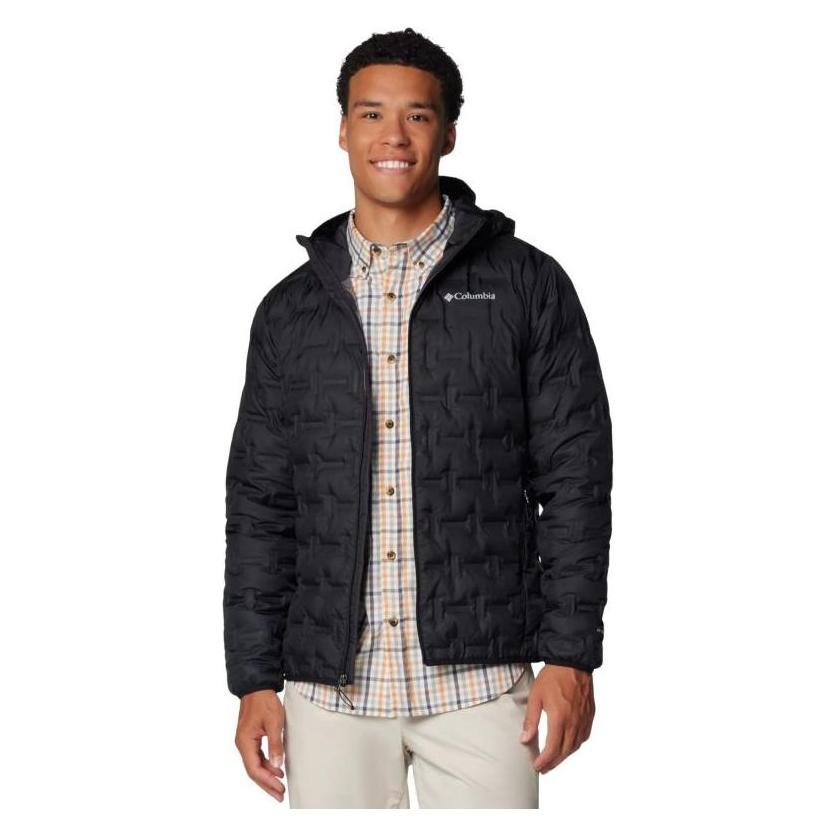 Columbia, Herren, Winterjacken, Delta Ridge Down Hooded Jacket, Schwarz, (S)
