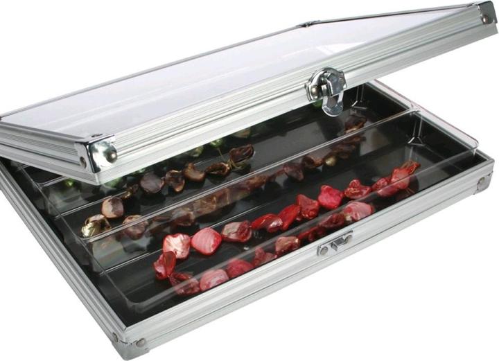 Safe Sammelvitrine Alu mit 3 Fächer