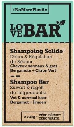 Actual product image Love Bar Detoxifying & Regulating Solid Shampoo With Bergamot And Lime - 60 G (Solid shampoo, 60 g)