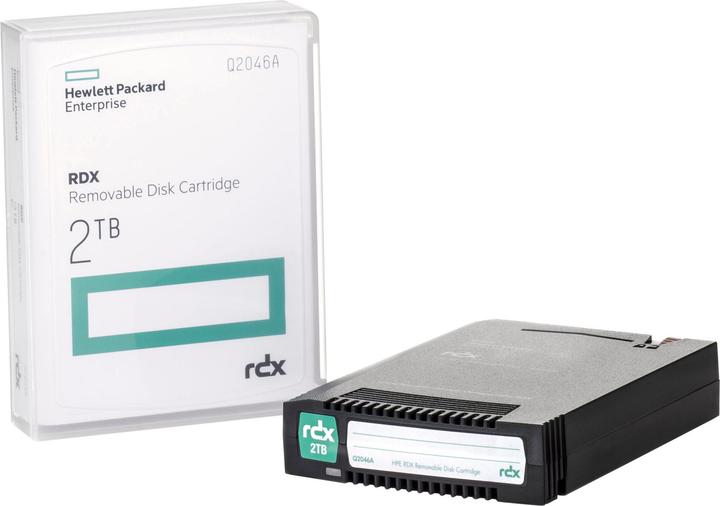 Actual product image HPE RDX removable disk cartridge 2:1 compression, 100/200 MB/s, FAT32/NTFS/ext2/ext3 (RDX, 2000 GB)