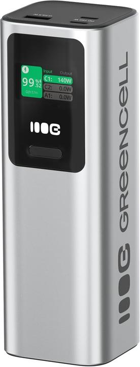 Actual product image GreenCell Powerbank PowerPlay Ultra 25200mAh Schnelles Laden 140W 2x USB-C PD 1x USB-A (25200 mAh, 140 W)