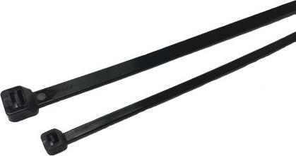 Produktbild RS PRO Nylon 66 Kabelbinder Schwarz 9 mm x 1.168m (Kunststoffkabelbinder, 1168 mm, 50 Stk.)