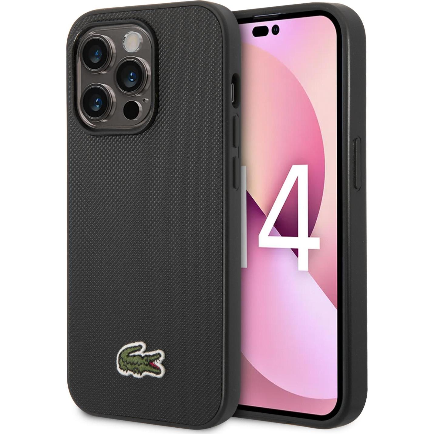 Lacoste LCHMP14LPVCK iPhone 14 Pro 6.1" czarny/black hardcase Iconic Petit Pique MagSafe (Apple iPhone 14 Pro), Smartpho...