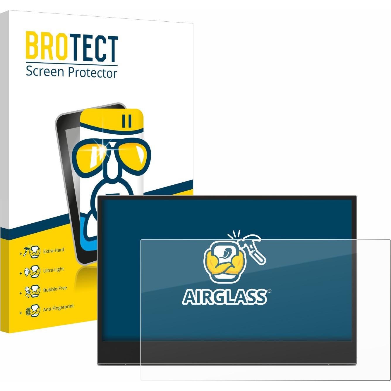BROTECT AirGlass Panzerglasfolie (15.60", 16 : 9), Notebook Schutzfolie