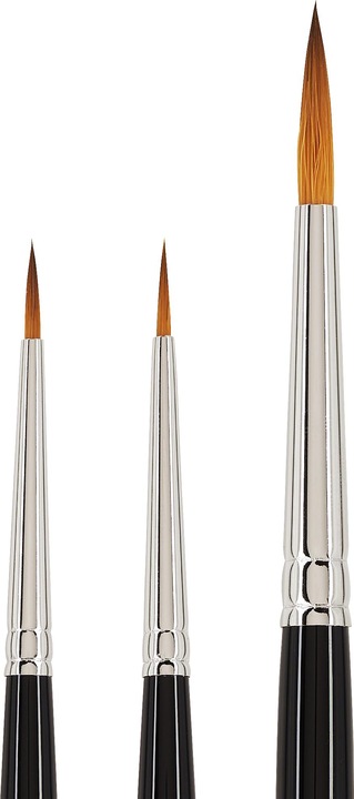 Image du produit Zahn Pinsel Pinceaux synthétiques Kolinex, set de 3, super fins