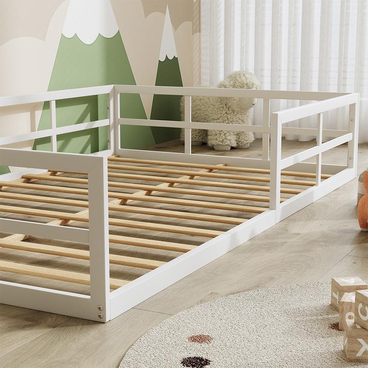 Actual product image VitaliSpa Bodenbett aus Metall Minno, Weiss, 205 x 125 cm ohne Matratze (120 x 200 cm)