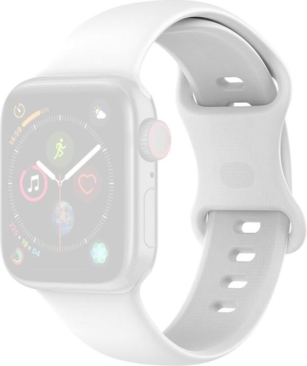 Actual product image König Design Sport Replacement Strap for Apple Watch 1/2/3/4/5/6/SE 40 38 mm Large Silicone White