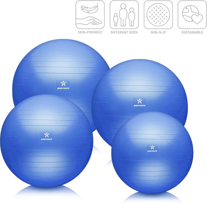 Actual product image Bodymate Gymnastikball mit Pumpe (85 cm)