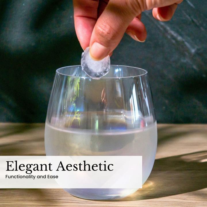 Produktbild Intirilife Trinkglas Set Regenbogen Schimmer Wellenform (0.38 l, 2 x)