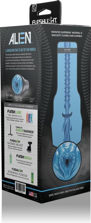 Actual product image Fleshlight Alien Blau
