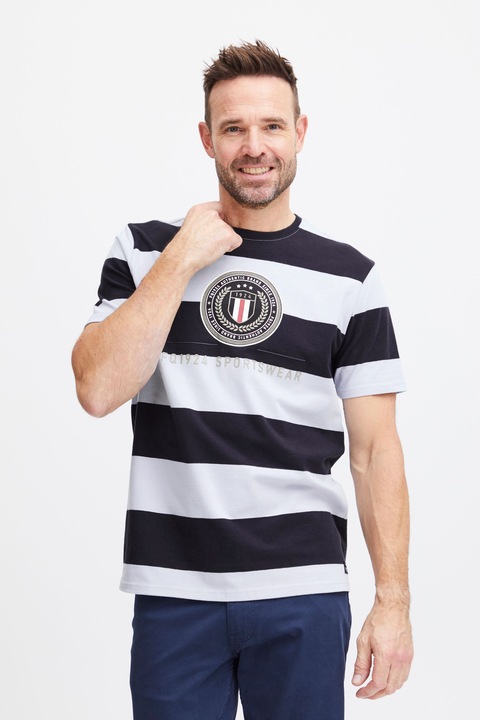 Produktbild FQ1924 FQTom SS stripe tee w logo print 21900645 (XXL)
