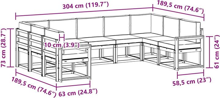 Image du produit vidaXL Outdoor-Sofagarnitur
