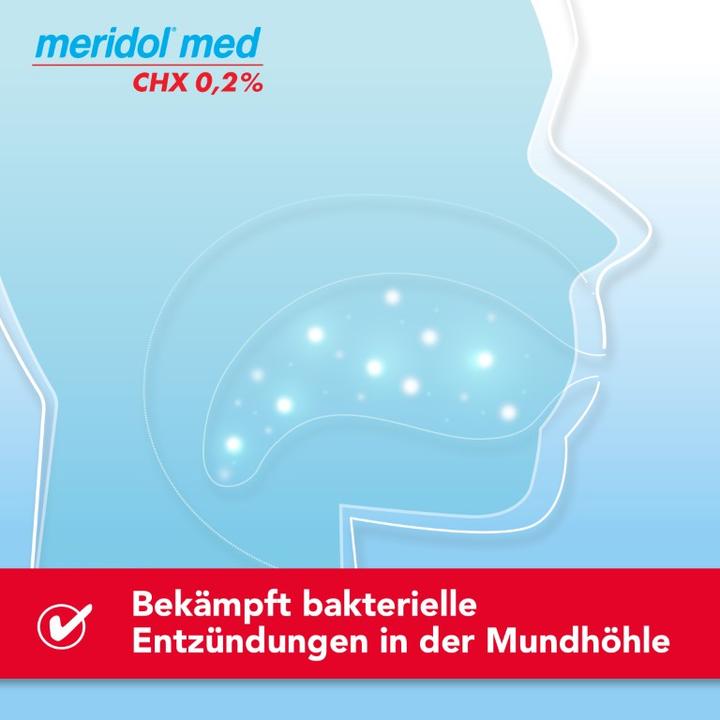 Actual product image Meridol med CHX 0.2 % solution for application in the oral cavity, 300 ml solution (300 ml, Mouthwash)