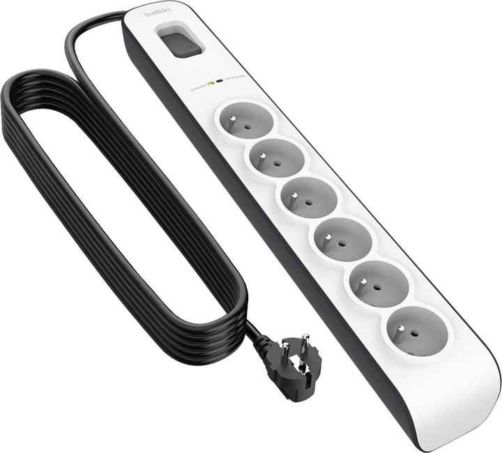 Actual product image Belkin BSV603ca2m, 6 AC outputs (6 x, CEE 7/5, 2 m)