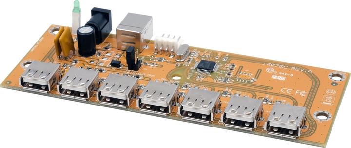 Actual product image Exsys GmbH 7-Port USB 2.0 HUB (Metallgehäuse), inkl (USB-B, 7 ports)