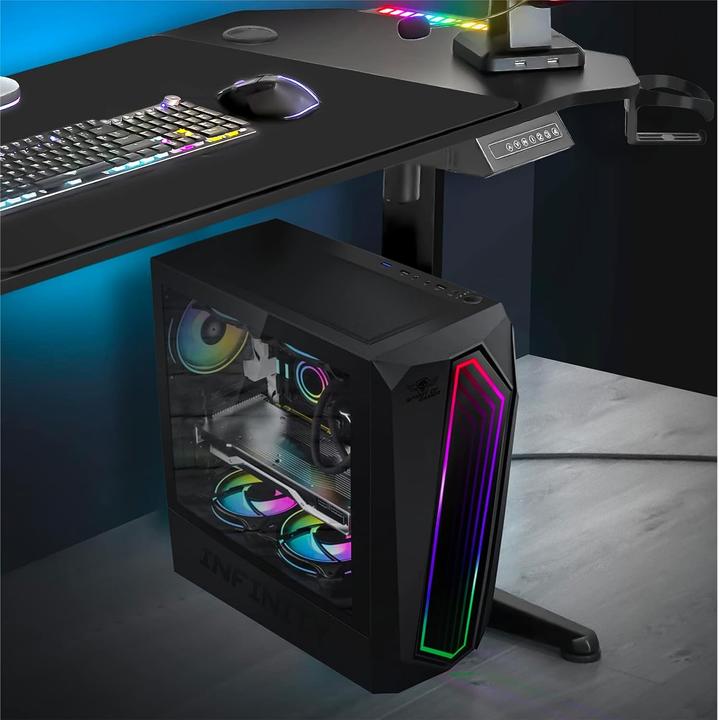 Produktbild Spirit Of Gamer Boitier Moyen Tour Atx Infinity RGB Avec Panneaux Vitrés (Noir) (ATX, mATX, Mini-ITX)