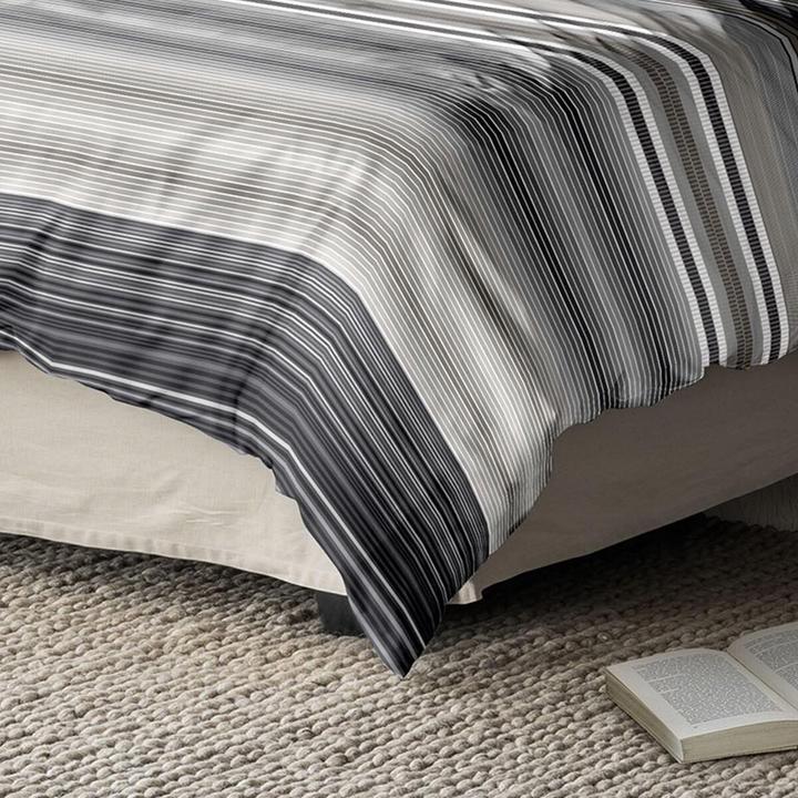 Produktbild Irisette Mako-Satin Bettwäsche Wave 8651 grau (Bettwäsche Set, 135x200 cm + 80x80 cm)