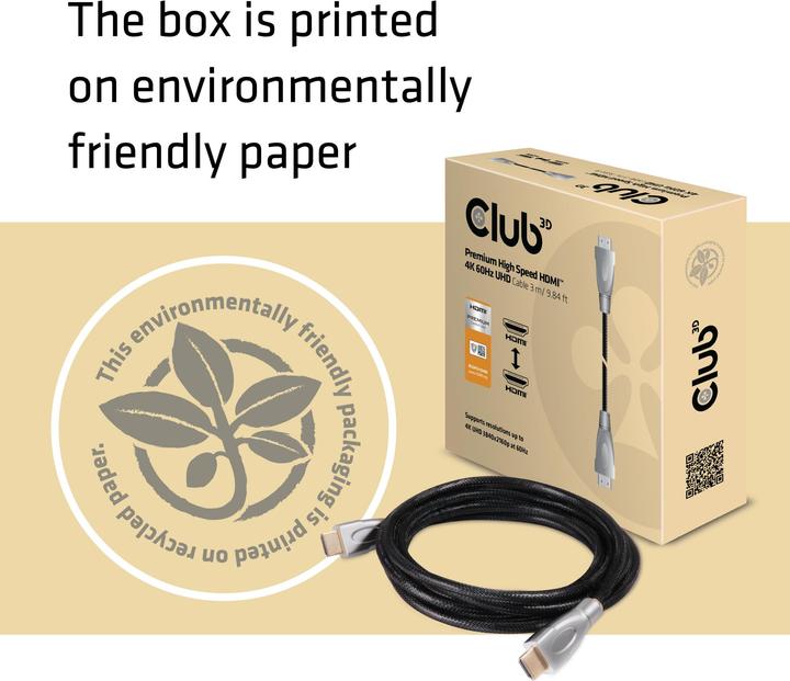 Produktbild Club 3D HDMI (Typ A) – HDMI (Typ A) (3 m, HDMI)