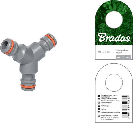 Actual product image Bradas Hose connector WHITE LINE Y-piece, 1/2", grey (Hitch)