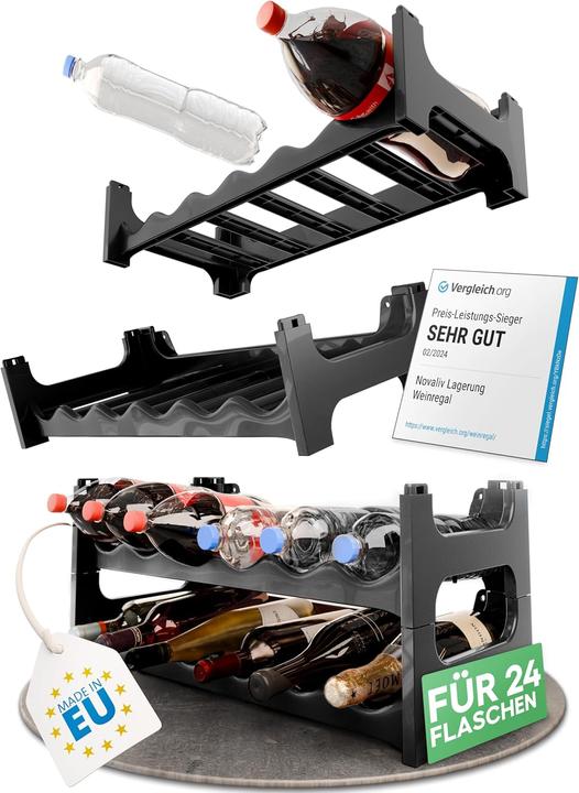 Actual product image Novaliv Bottle rack (24 bottles, 28 x 28 x 56 cm)