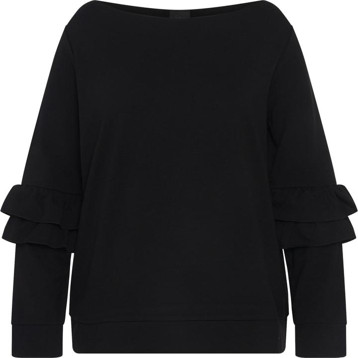 Produktbild Ulla Popken Sweatshirt, Rüschen, V-Ausschnitt, Langarm (50, 52)