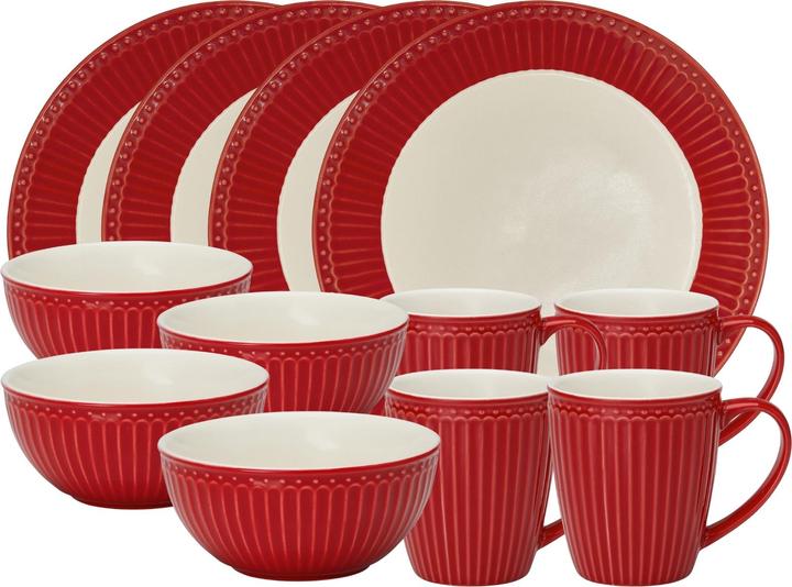 Immagine prodotto Greengate Set da colazione Alice rosso 12 pezzi (12 Pezzo/i)