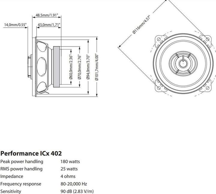 Actual product image Blaupunkt GT ICX 402 (180 W, 10 cm)