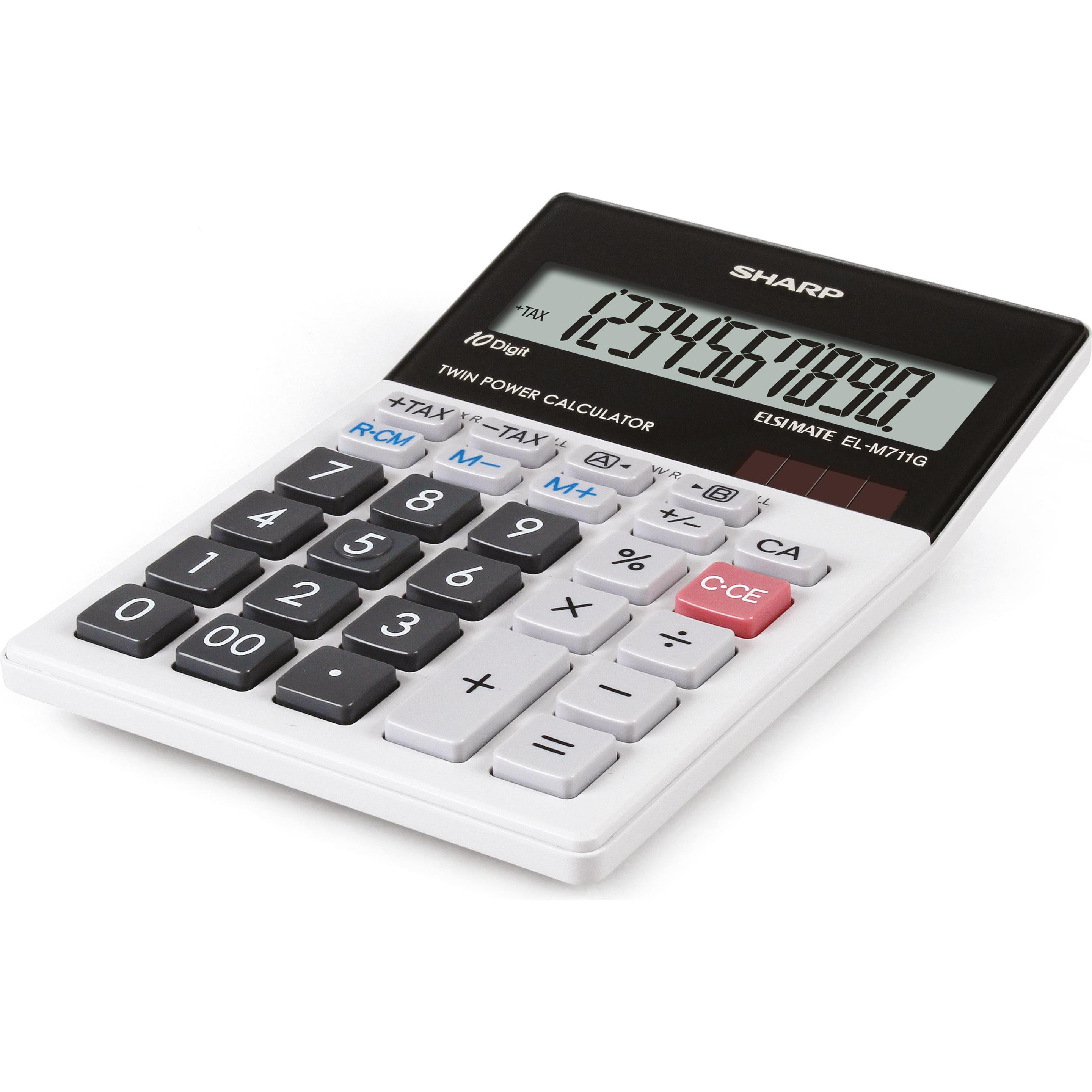 Sharp Kalkulatorius EL-M711GGY (Solarzellen, Batterien) (ELM711GGY)