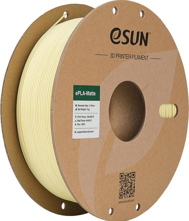 Immagine prodotto eSUN ePLA Mat Mandorla Giallo Filamento 1,75mm 1Kg (PLA, 1.75 mm, 1000 g, Bianco, Giallo)