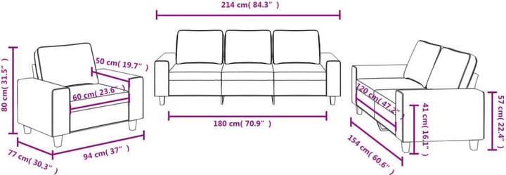 Produktbild vidaXL Sofagarnitur (Polstergruppe)