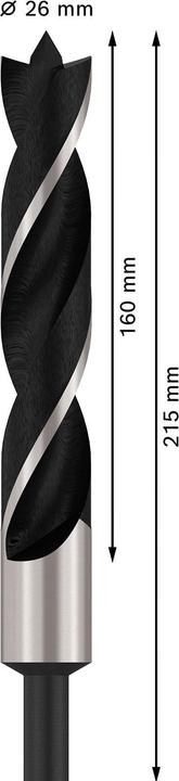 Produktbild Bosch Professional Zubehör PRO Wood Holzspiralbohrer, 26 x 160 x 215 mm (26 mm)