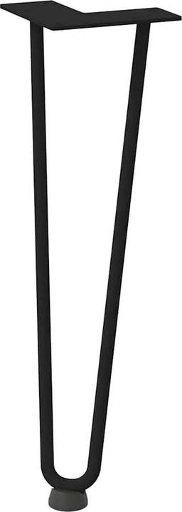 Image du produit vidaXL Pieds en épingle à cheveux 4 pièces Noir 42 cm Pied de table Hairpin en acier massif