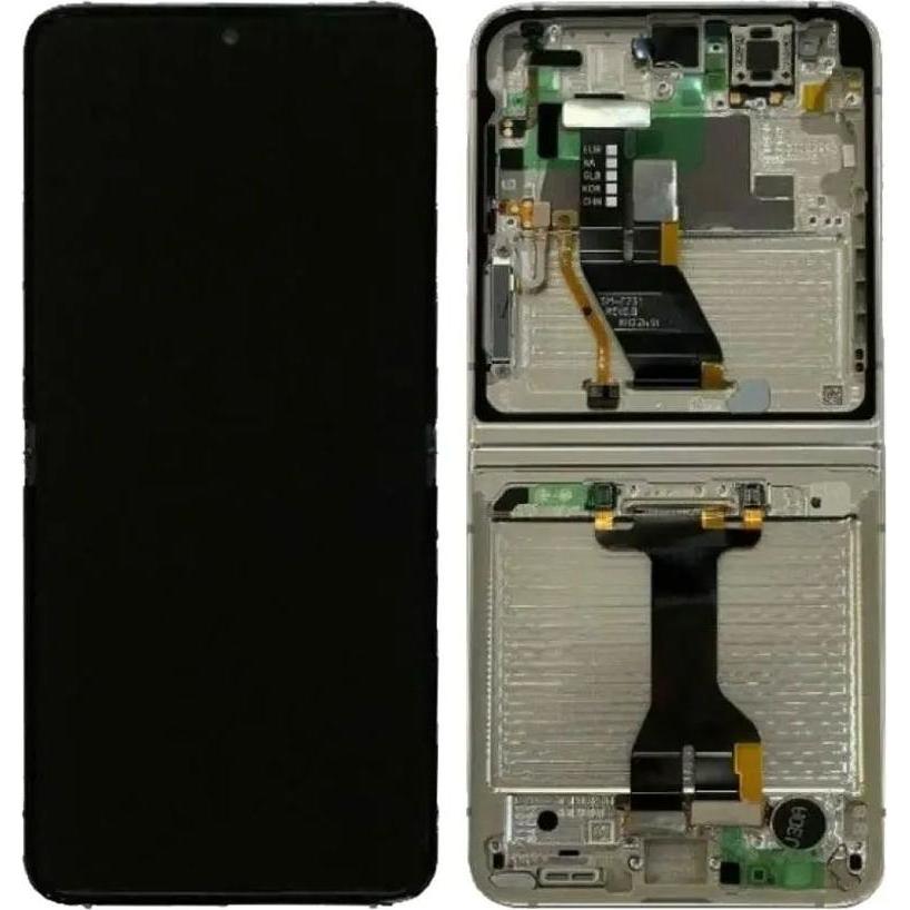 Samsung SM-F731B Galaxy Z Flip5 5G LCD+Touch+Front cover inner (Cream) (Display), Mobilgerät Ersatzt