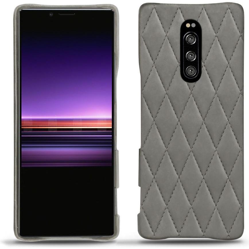Noreve Lederschutzhülle (Sony Xperia 1), Smartphone Hülle, Grau