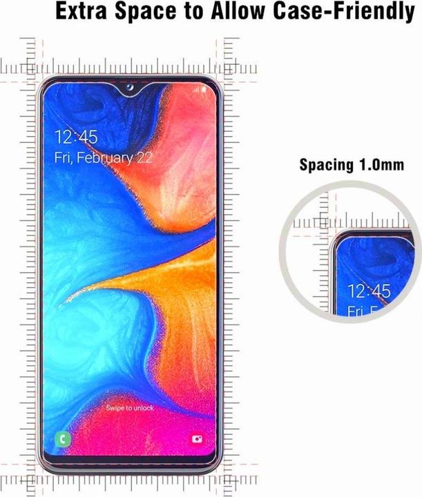 Produktbild Screenguard Samsung Galaxy A20e Panzerglas Schutzfolie Case Friendly Design (1 Stück, Samsung Galaxy A20e)