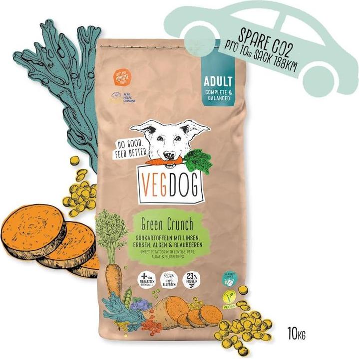 Produktbild Vegdog Green Crunch (Adult, 1 Stk., 10000 g)