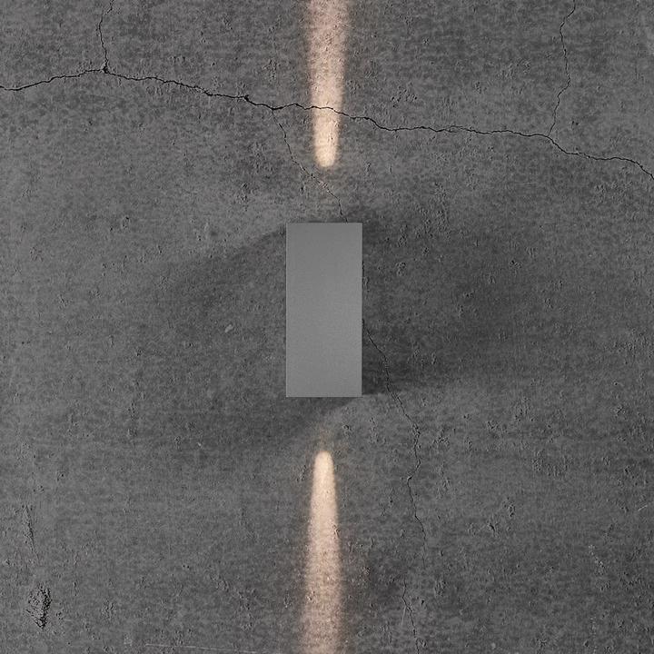 Actual product image Nordlux Asbol Kubi, wall lamp, grey (150 lm, IP44)