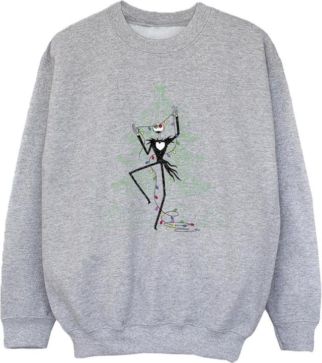 Actual product image Disney Girls The Nightmare Before Christmas Tree Green Sweatshirt (104)