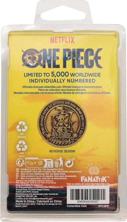 Actual product image Fanattik One Piece collector coin 4 cm