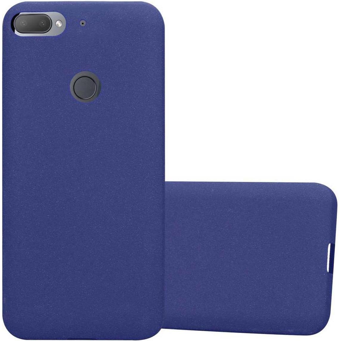 Cadorabo TPU Frosted Cover (HTC Desire 12+), Smartphone Hülle, Blau