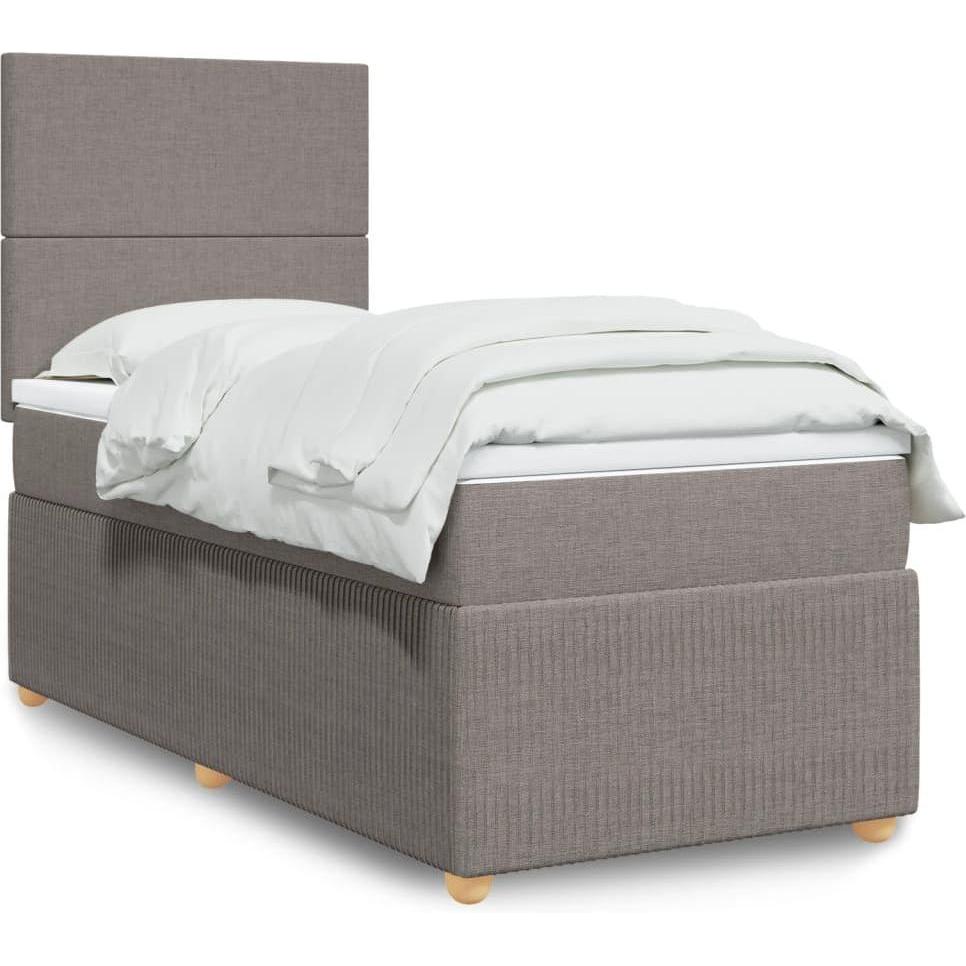 VidaXL, Bett, Bo x springbett mit Matratze 100 x 200 cm Stoff (100 x 200 cm)