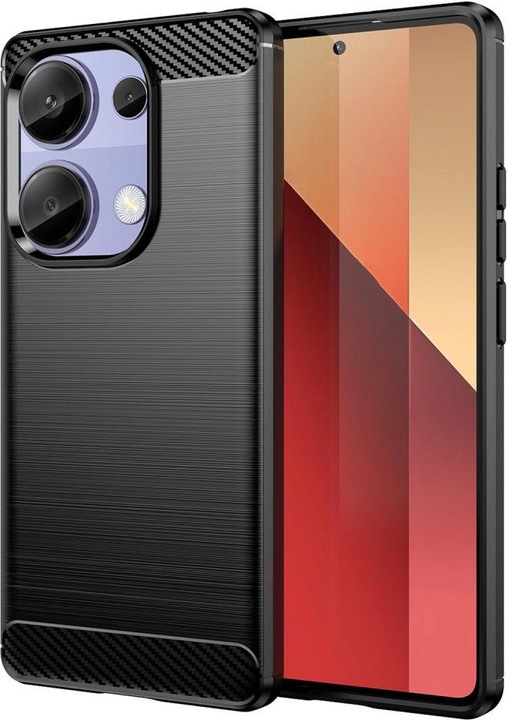 Produktbild Cover-Discount Poco M6 Pro / Redmi Note 13 Pro 4G - Metall Look schwarz (Xiaomi Redmi Note 13 Pro 4G)