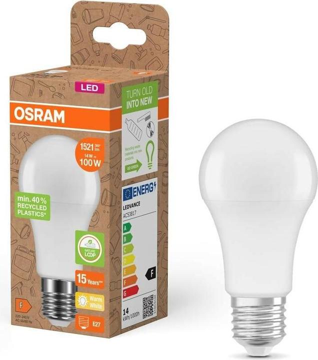 Produktbild Osram LED Pcr Lamps With Classic A (E27, 14 W, 1521 lm, 6 x, F)