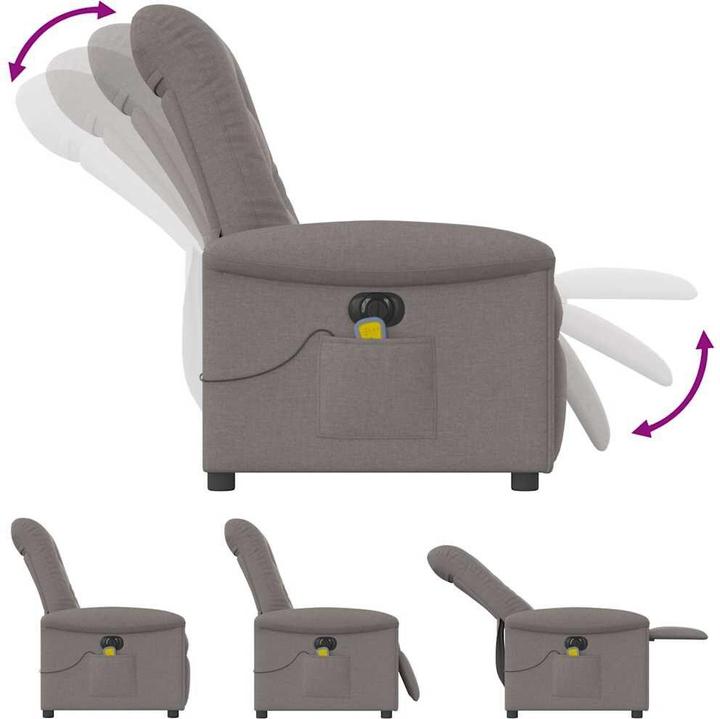 Produktbild VidaXL Massagesessel Elektrisch Taupe Stoff