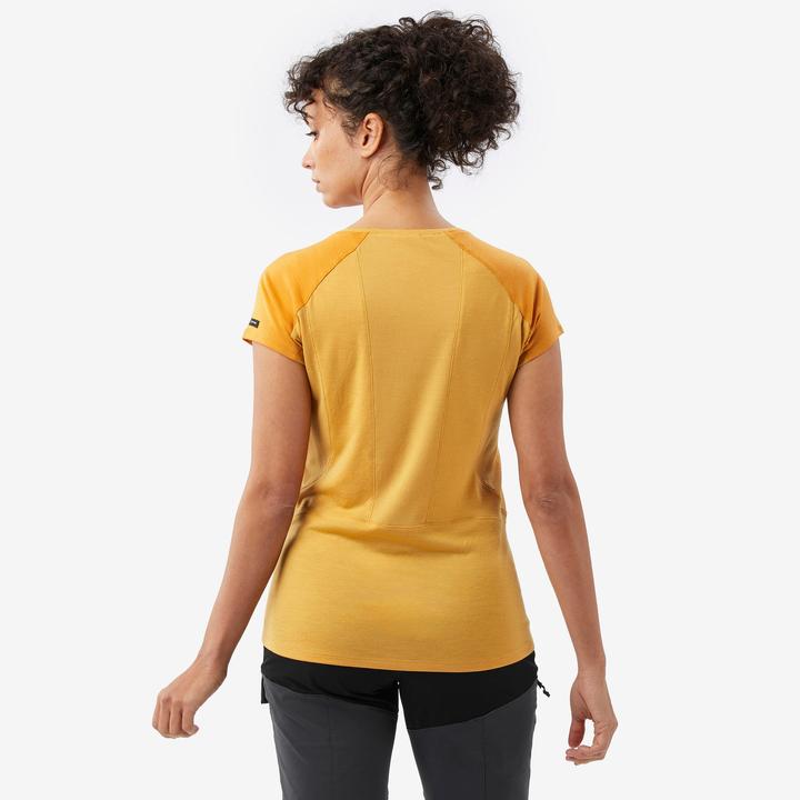 Actual product image Forclaz Merinoshirt Damen kurzarm - Merino Resist gelb (XL)