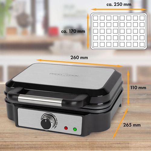 Produktbild Proficook Prof Waffelautomat 2-fach WA 1240 ed Brüsseler