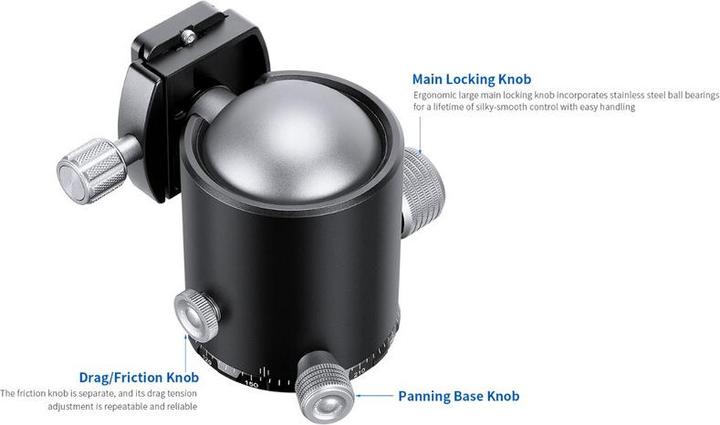 Produktbild Leofoto HB-70 Ball Head w/ QP-70N Quick Release Plate (Kugelkopf)